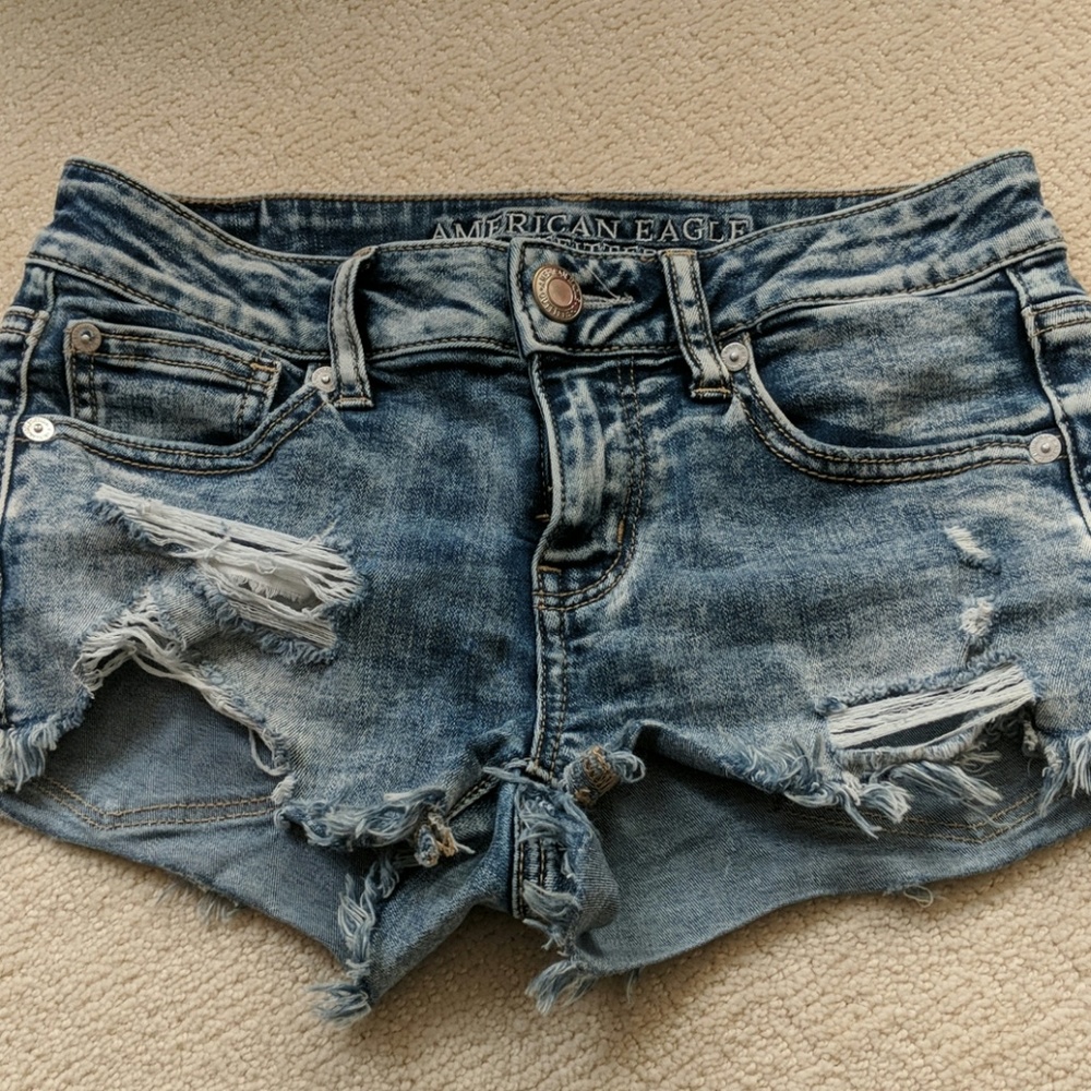 Cute Distressed Denim Shorts